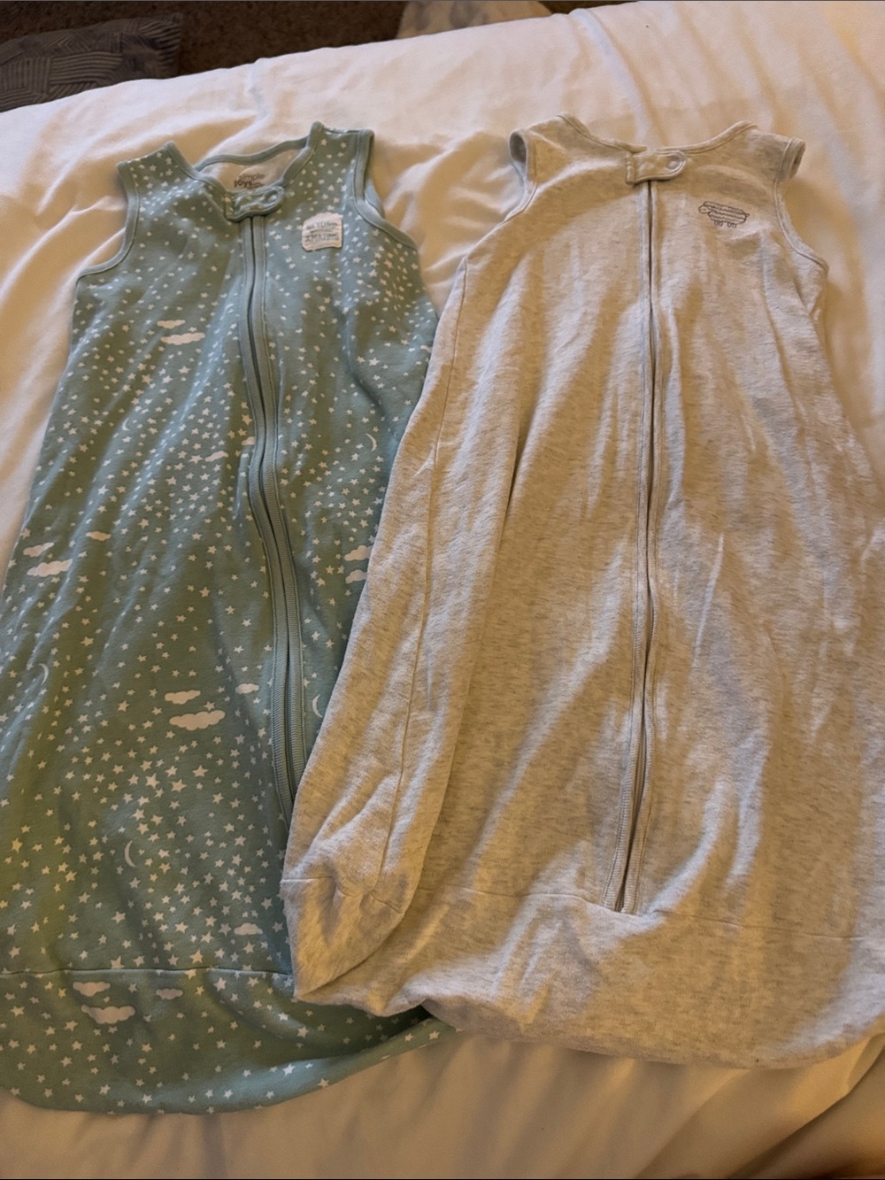 Carter's Mint Star Sleeveless Zip Baby Sleep Sack